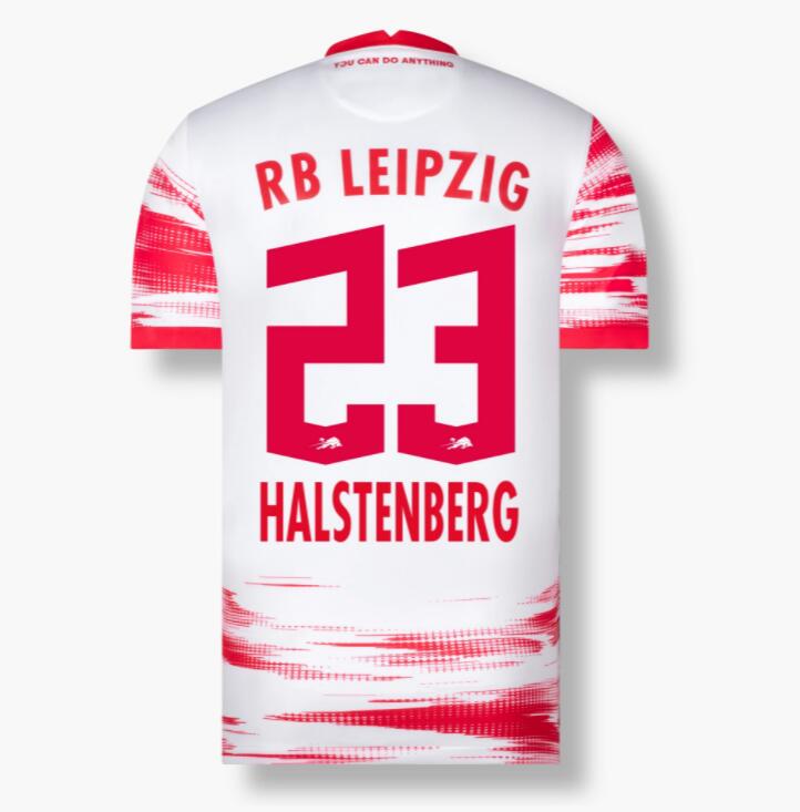 2021/22 RB Leipzig Home Kit Soccer Jersey HALSTENBERG 23 printing